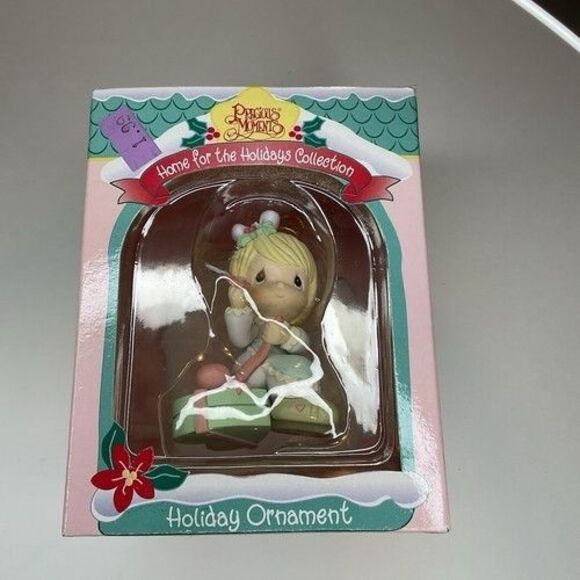 NWB Enesco Precious Moments Figurines Christmas Ornament Home For The Holiday 3" - Picture 6 of 8
